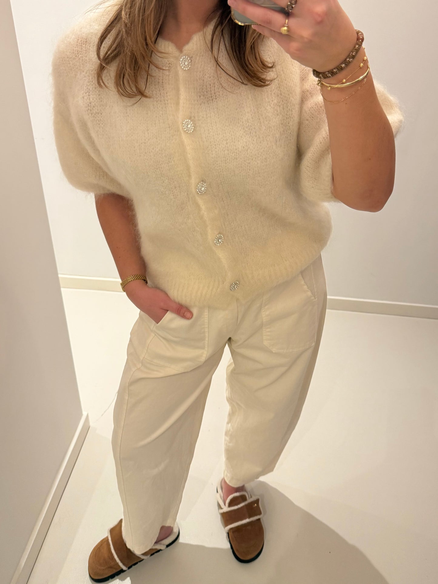 Bibi Mohair Cardigan | Off White