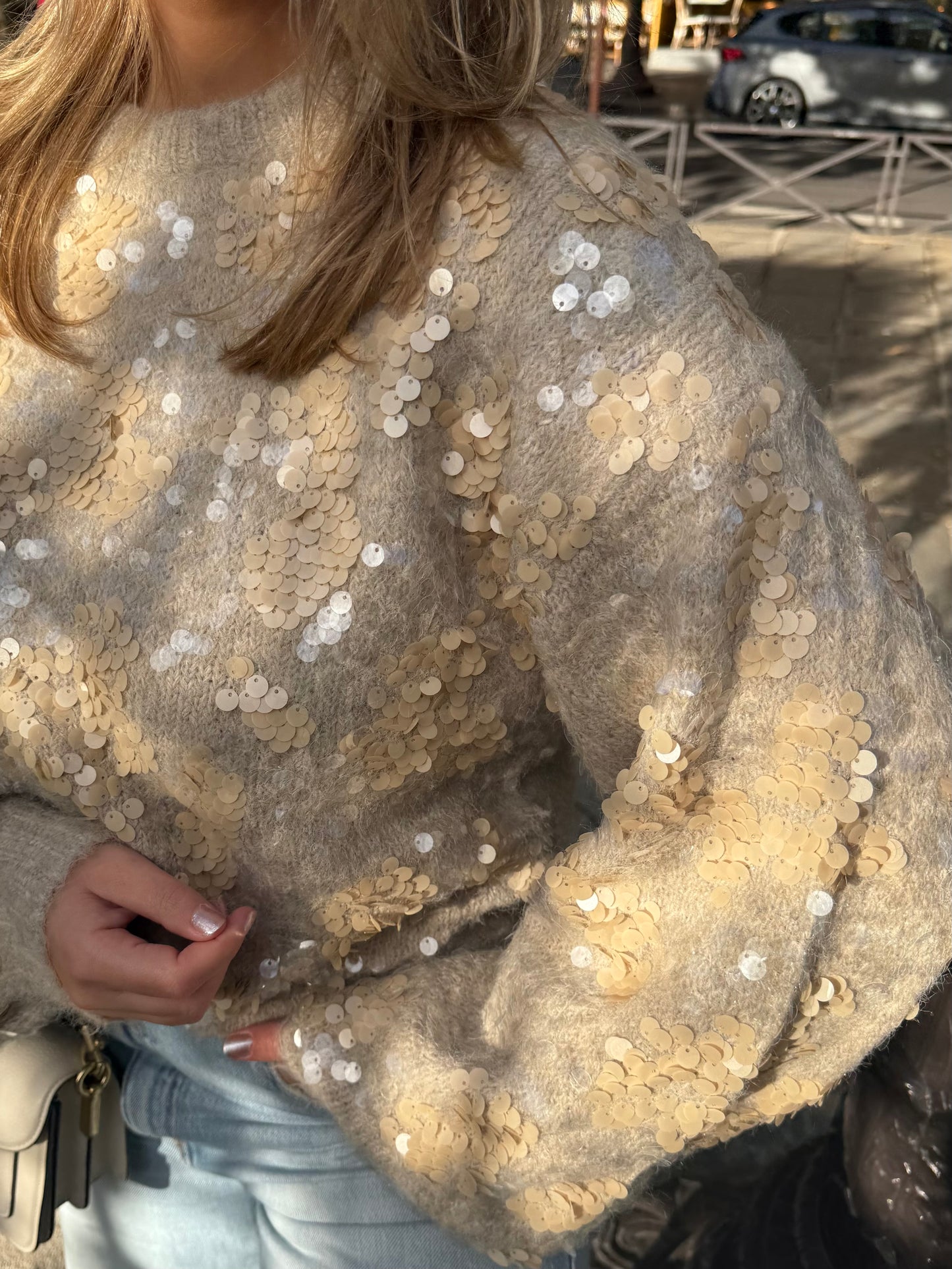 Amber Glam Cardigan | Cream