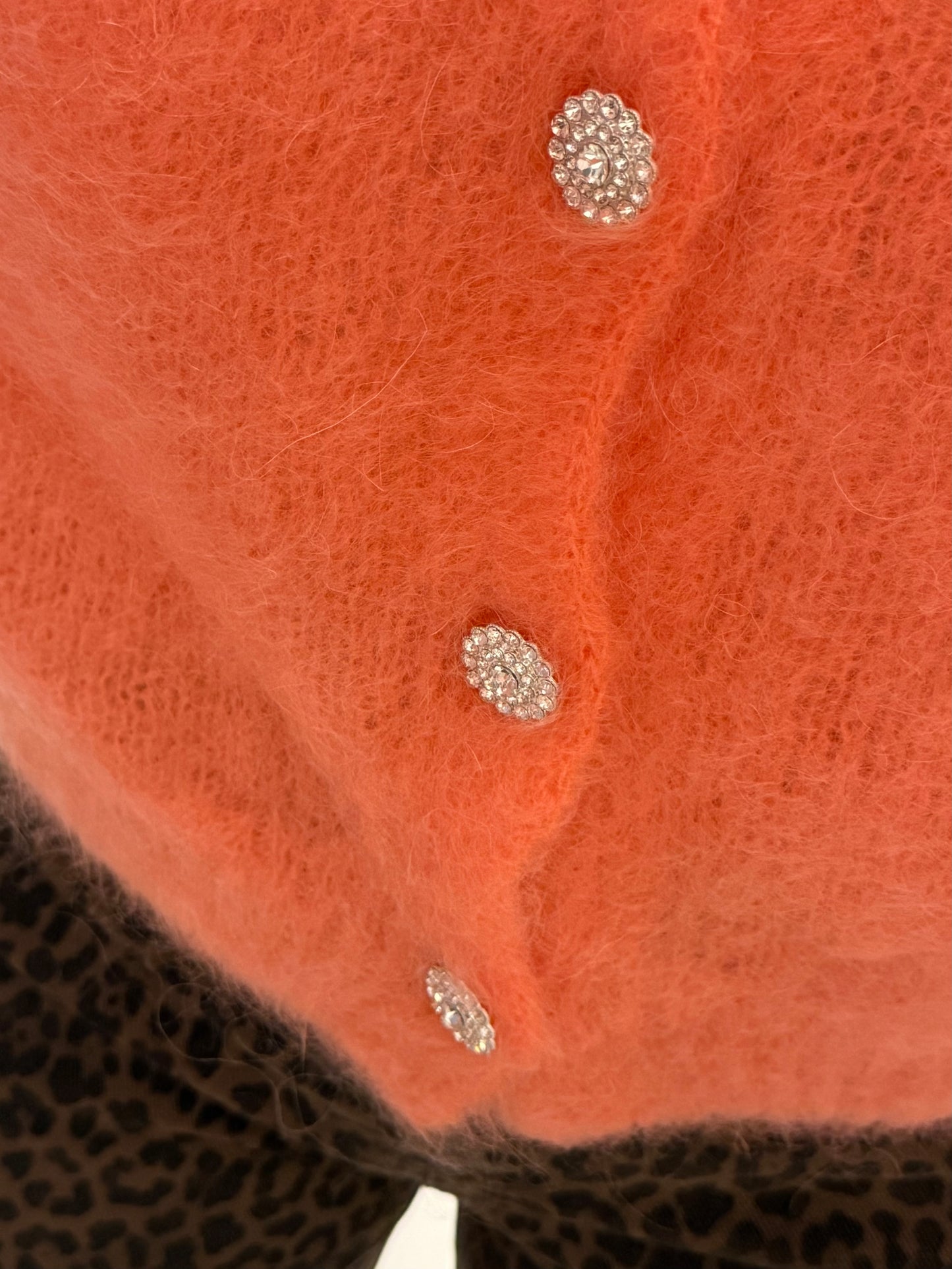 Bibi Mohair Cardigan | Coral