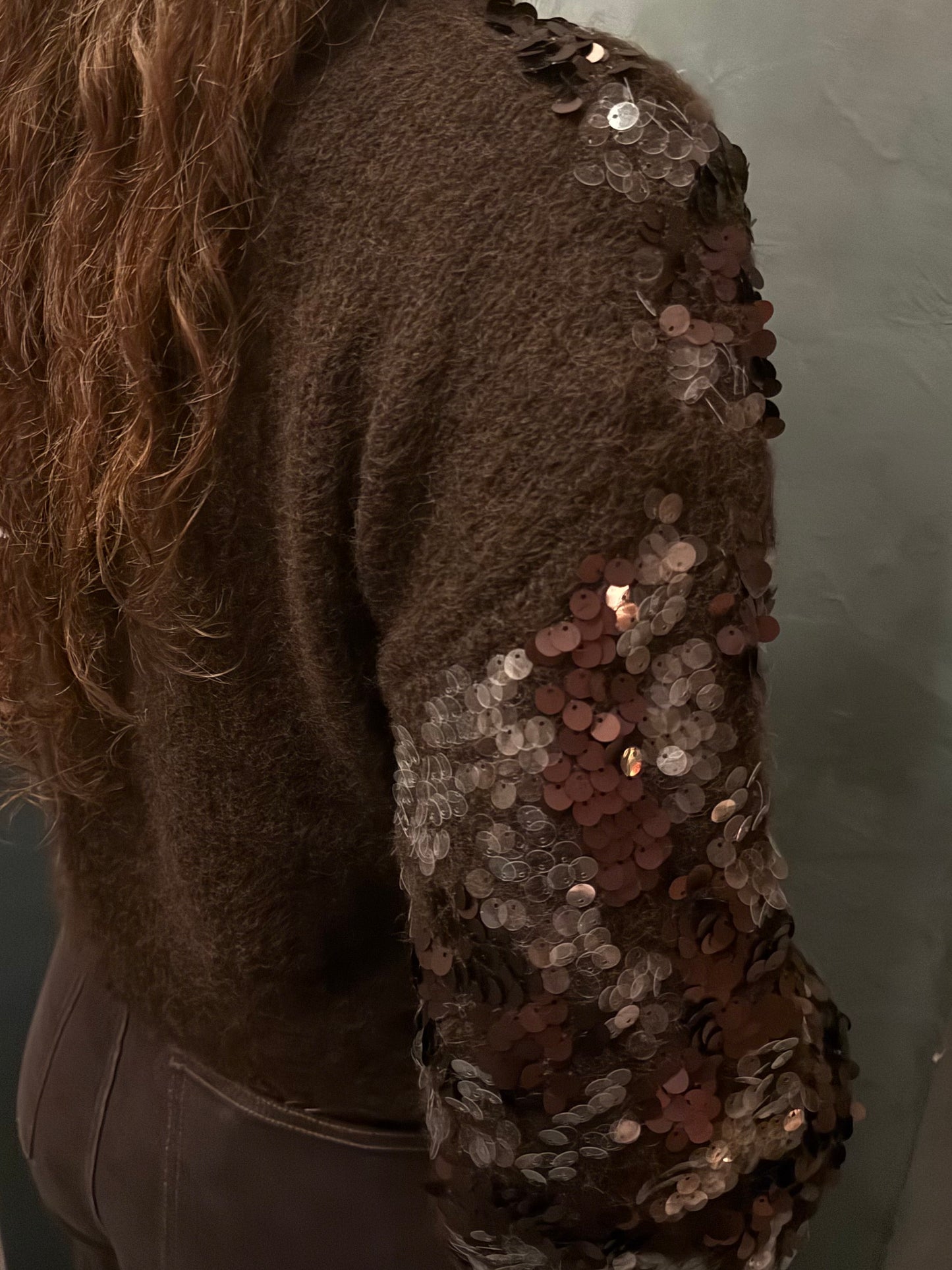 Amber Glam Cardigan | Chocolate Brown