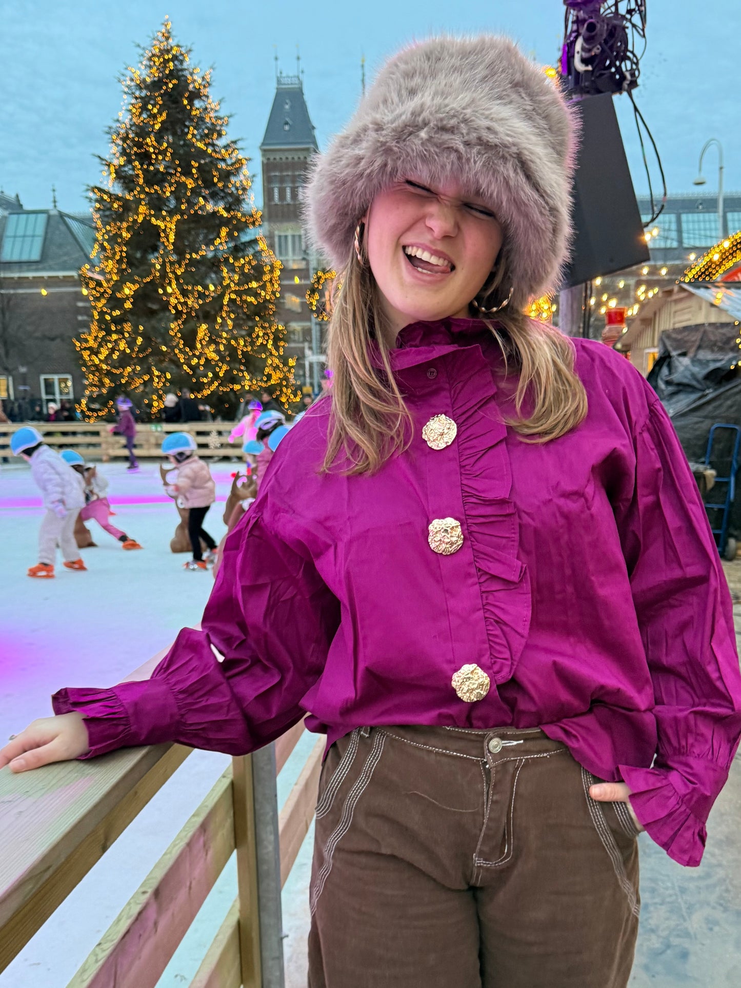 Gizelle Blouse | Fuchsia