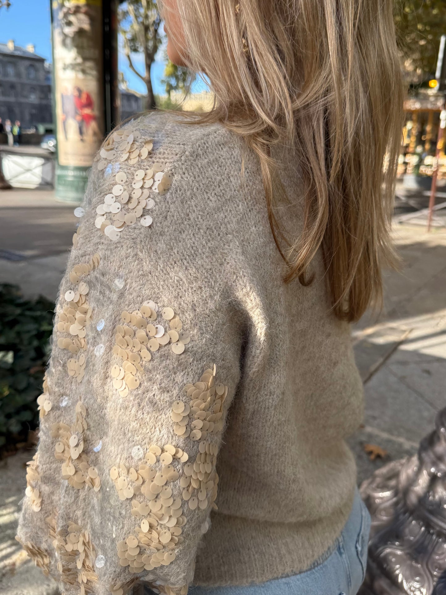 Amber Glam Cardigan | Cream