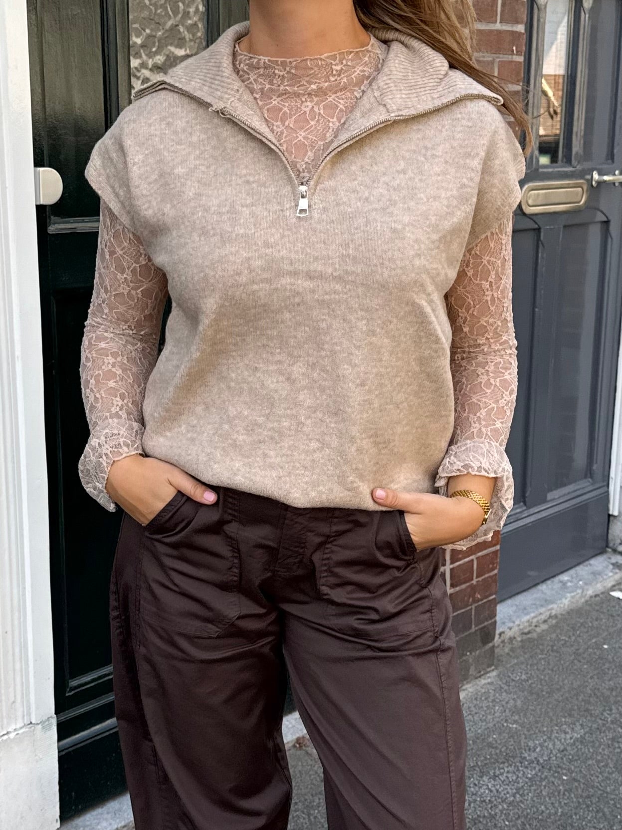 Maeve Lace Top - Cream