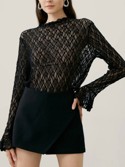 Maeve Lace Top - Black
