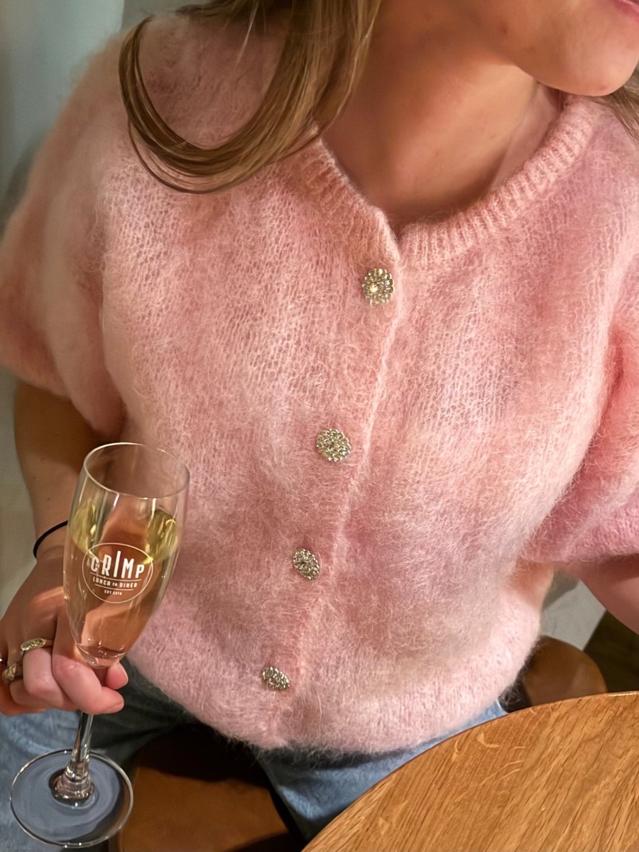 Bibi Mohair Cardigan | Baby Pink - Maison FAV