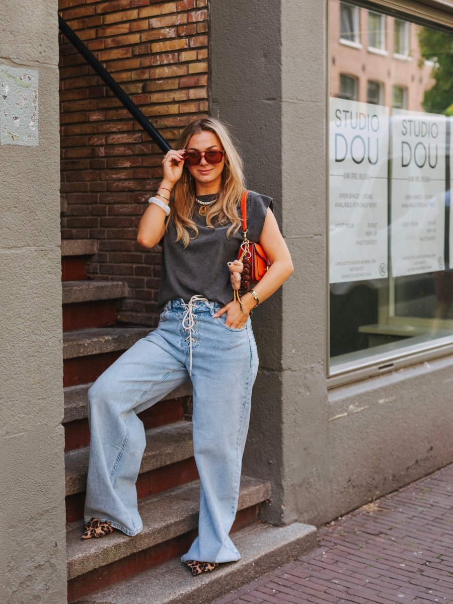 Bonnie Rope Jeans Wide Leg - Maison FAV