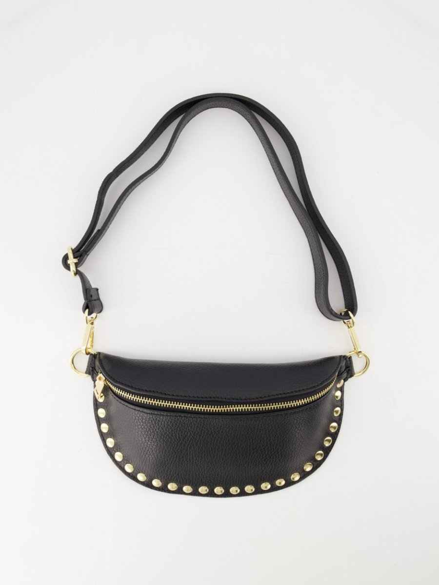 Cleo Leather Bag Crossbody | Black - Maison FAV