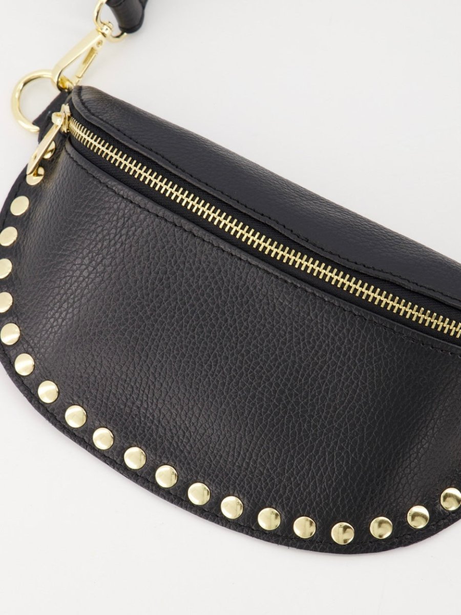 Cleo Leather Bag Crossbody | Black - Maison FAV