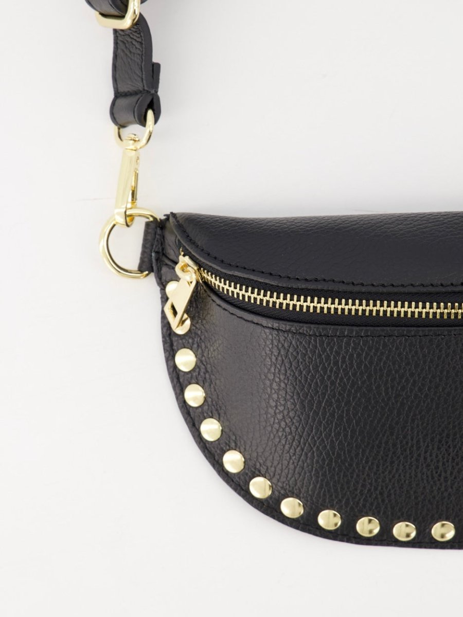 Cleo Leather Bag Crossbody | Black - Maison FAV