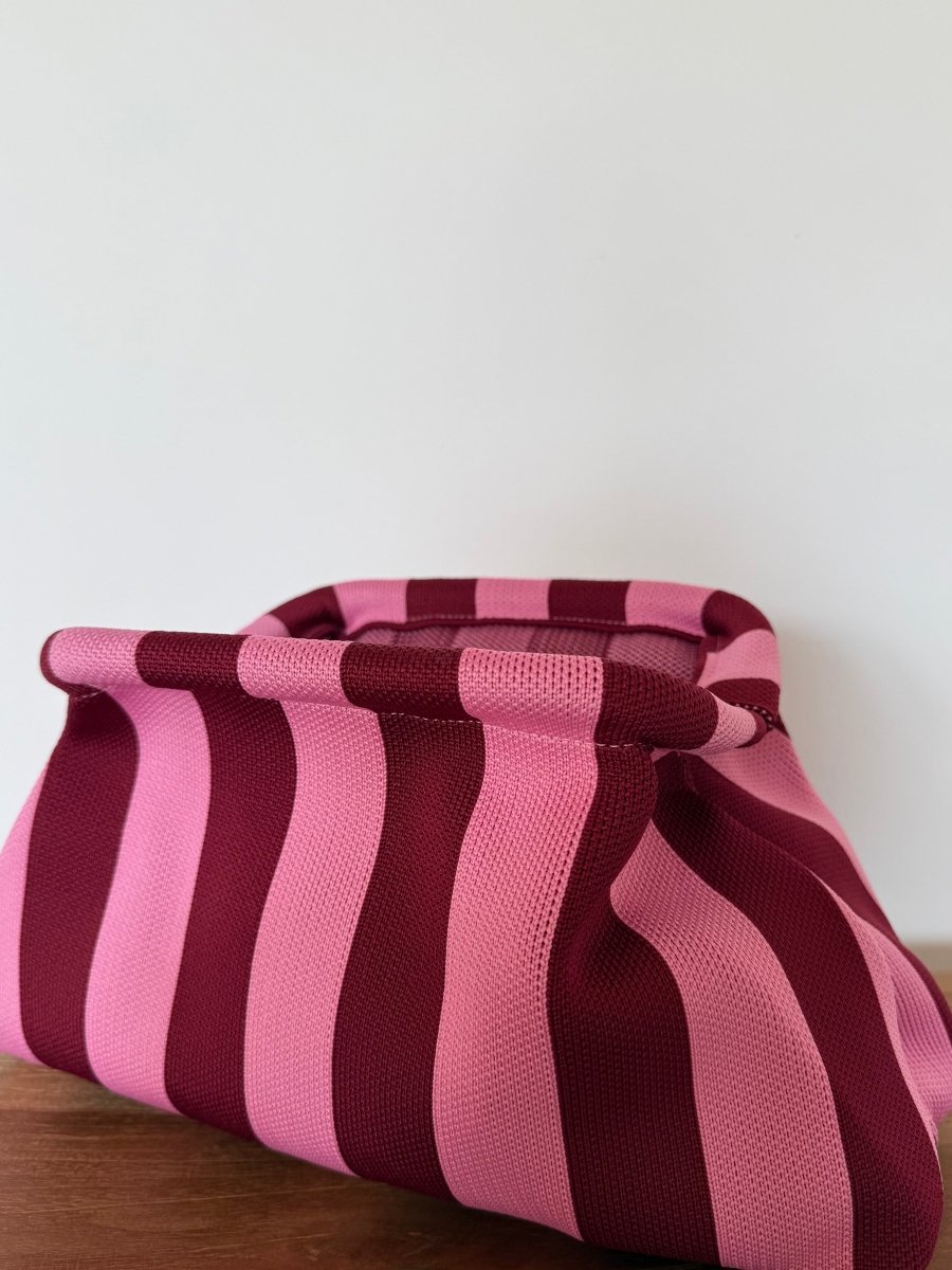 Clutch Stripe Pink/Bordeaux - Maison FAV