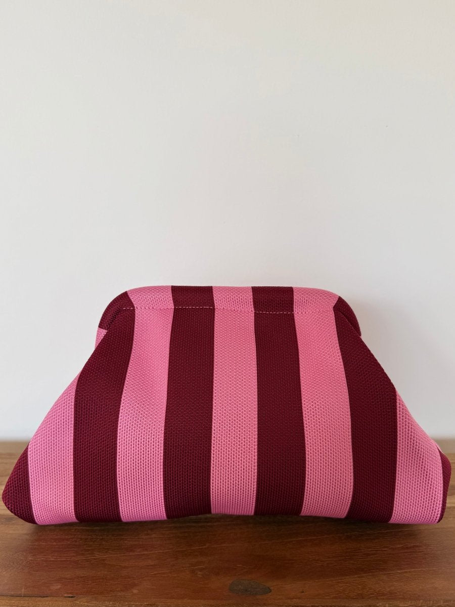 Clutch Stripe Pink/Bordeaux - Maison FAV