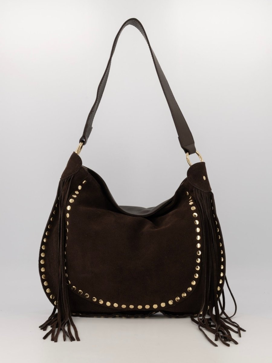 Coacha Suede Leren Tas | Choco Bruin - Maison FAV