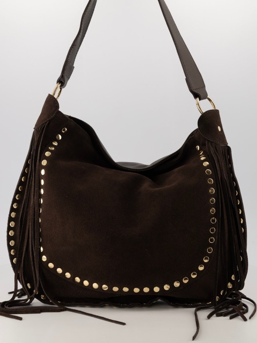 Coacha Suede Leren Tas | Choco Bruin - Maison FAV