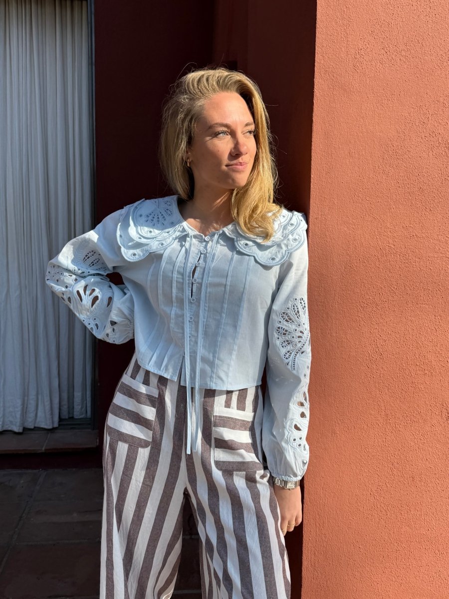 Emma Blouse | Blauw - Maison FAV