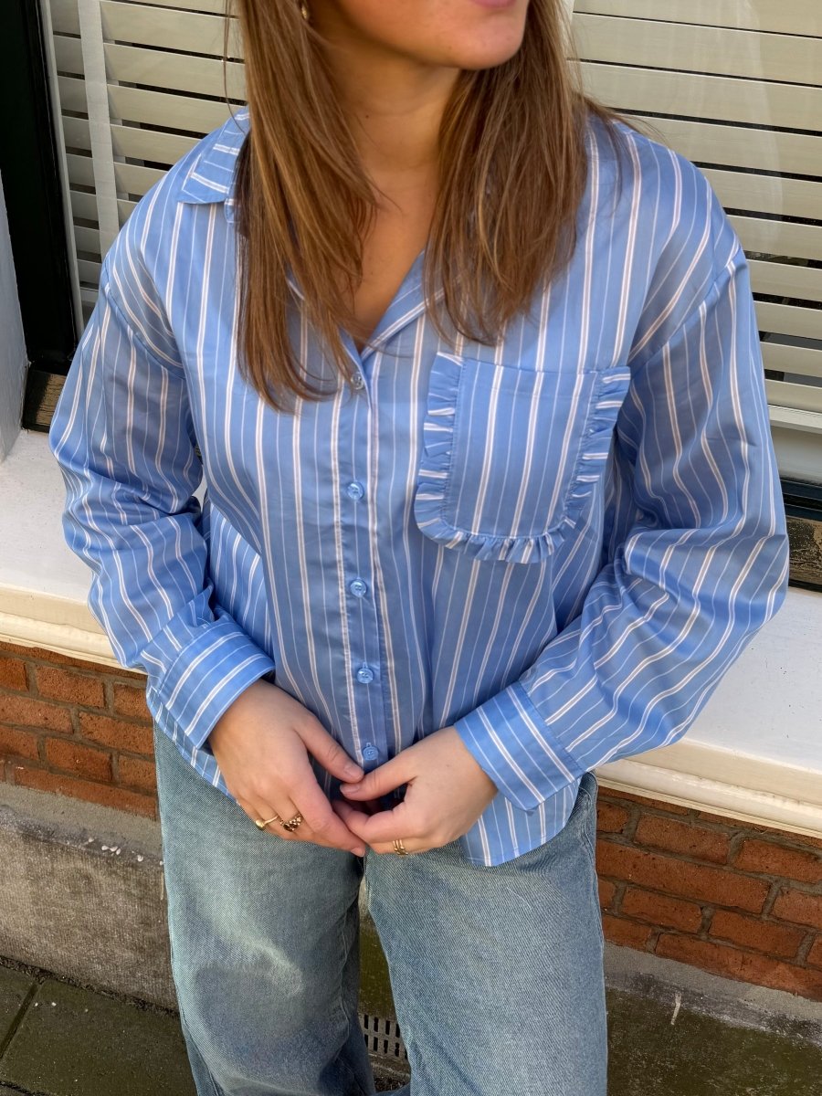 Jeanne Blouse | Blue - Maison FAV