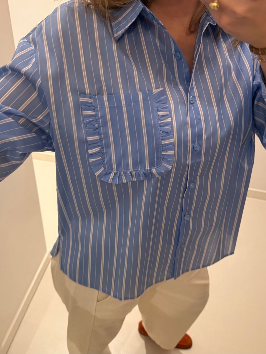Jeanne Blouse | Blue - Maison FAV