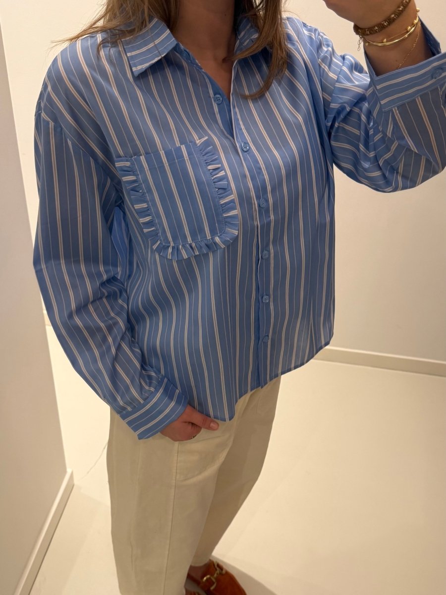 Jeanne Blouse | Blue - Maison FAV