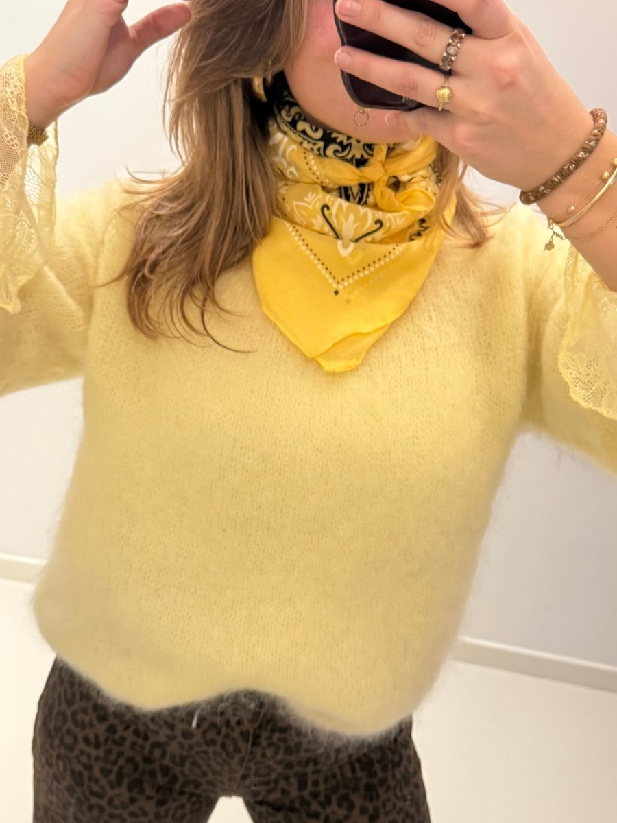 Joan Mohair Knit | Butter Yellow - Maison FAV