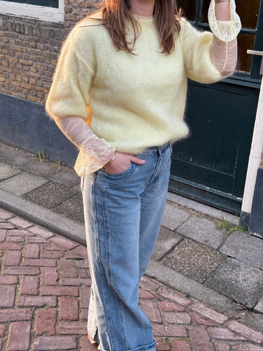 Joan Mohair Knit | Butter Yellow - Maison FAV