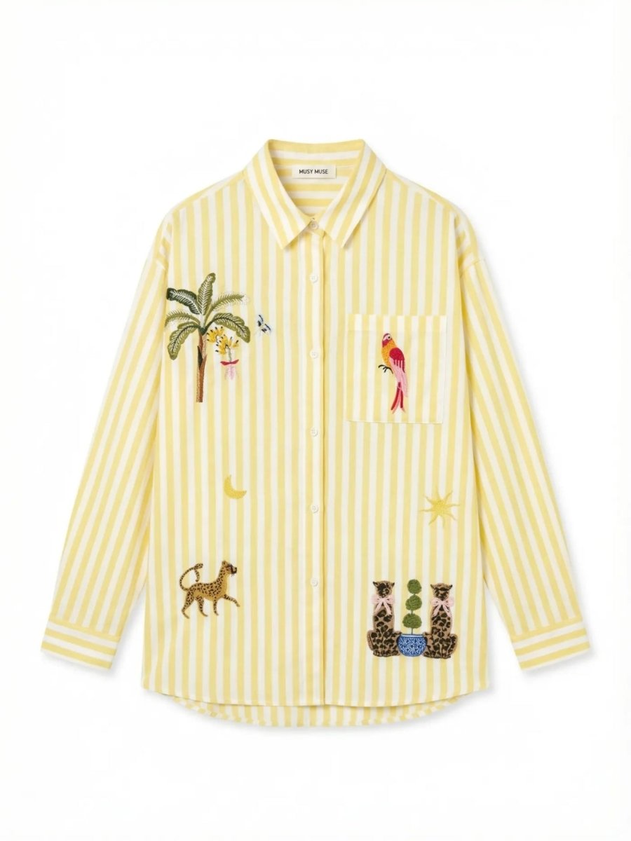 Louie Streep Blouse - Maison FAV