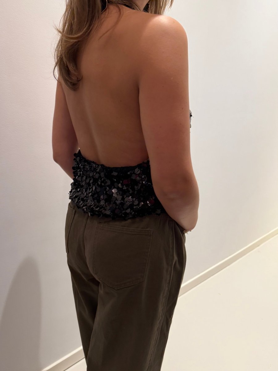 Lucie Glitter Halter Top - Maison FAV