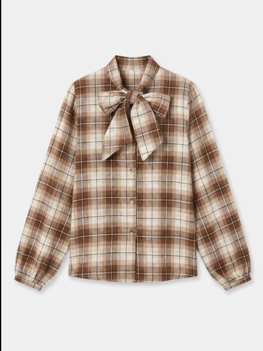 Marie Check Blouse - Maison FAV