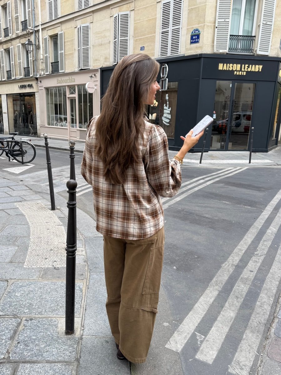 Marie Check Blouse - Maison FAV