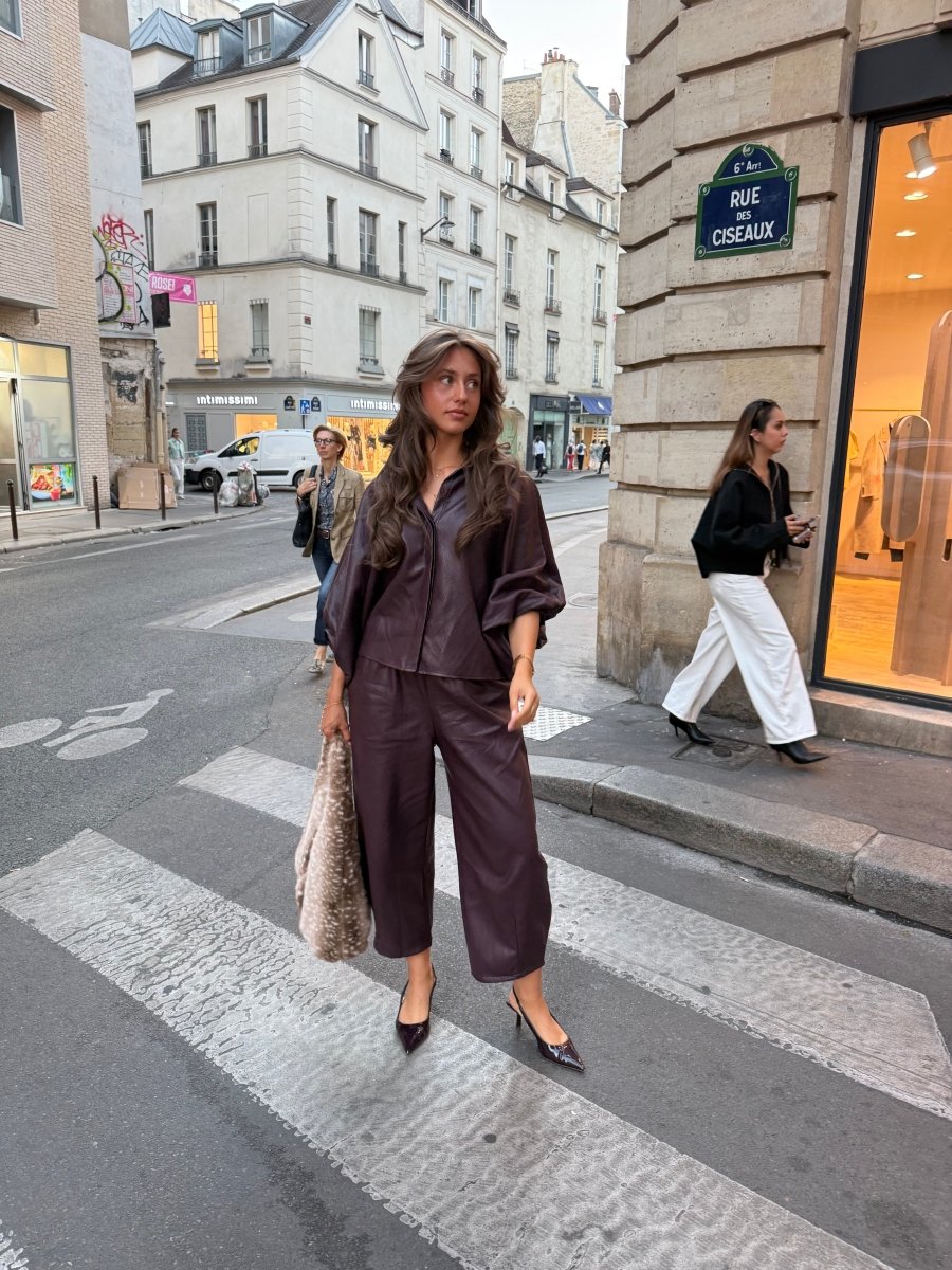 Marie Faux Leather Pants - Maison FAV