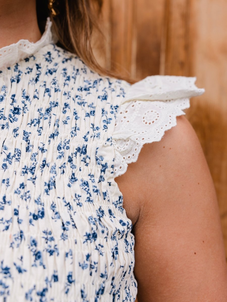 Marie Floral Top - Maison FAV