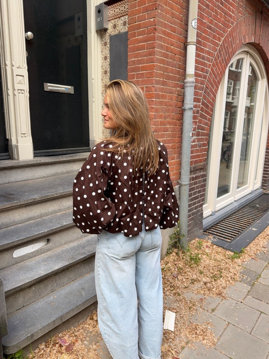 Mimi Dot Top | Bruin - Maison FAV