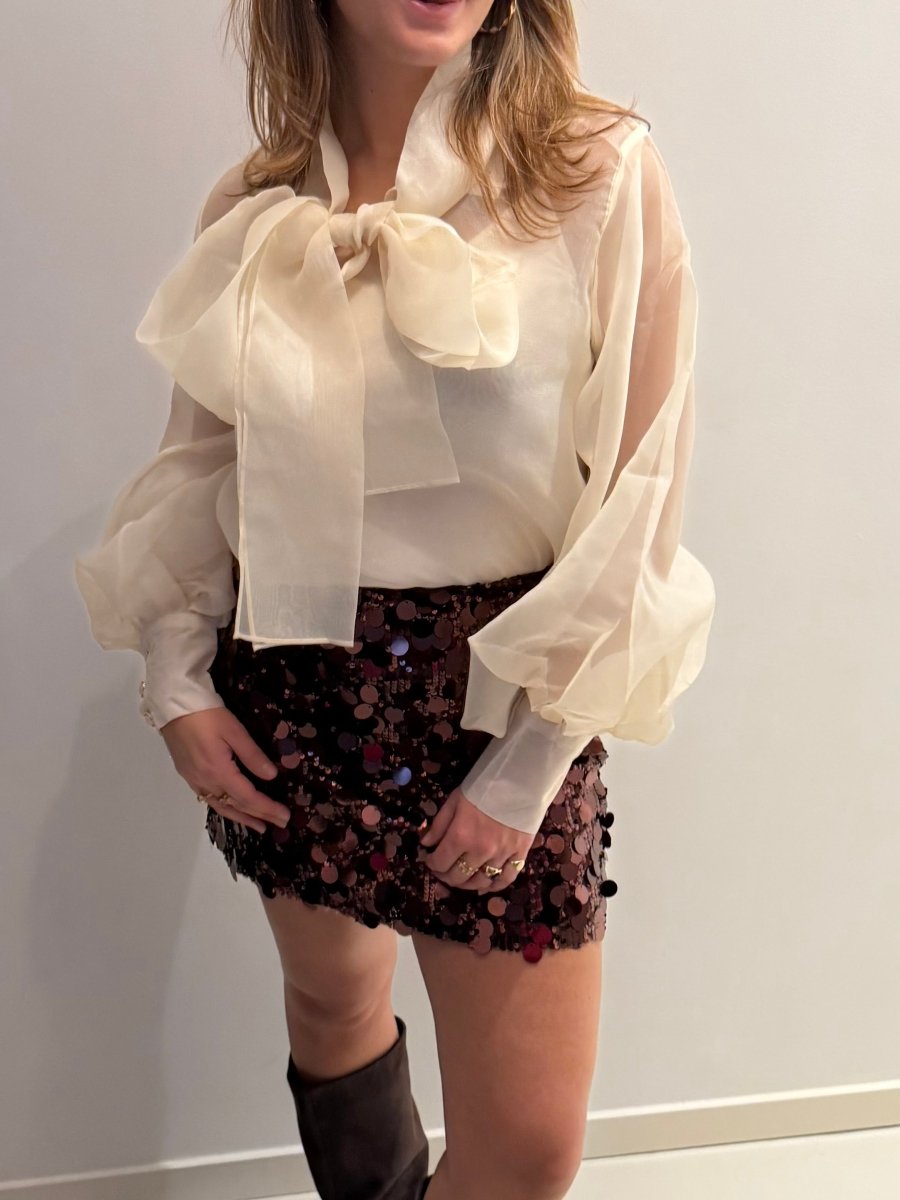 Miu Bow Top | Cream - Maison FAV