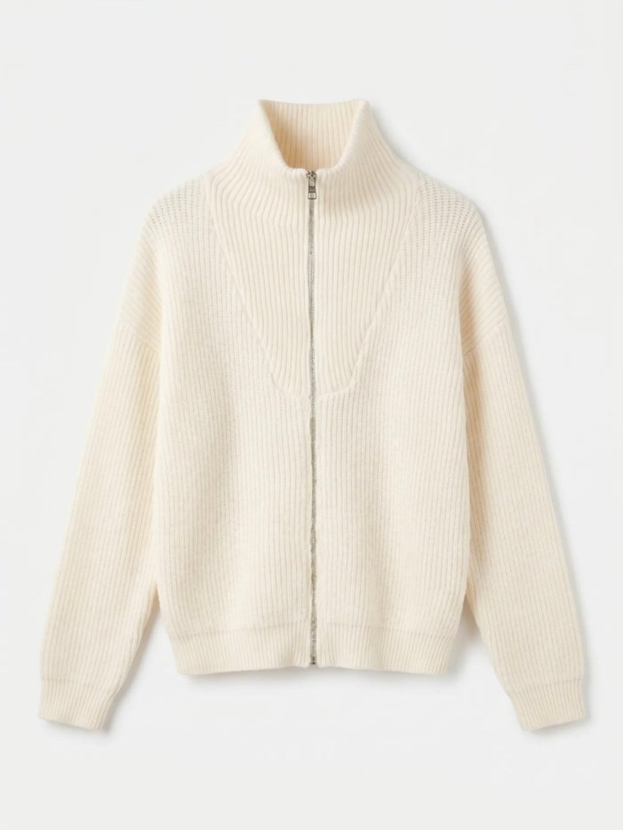 Robin Zipper Vest | Cream - Maison FAV