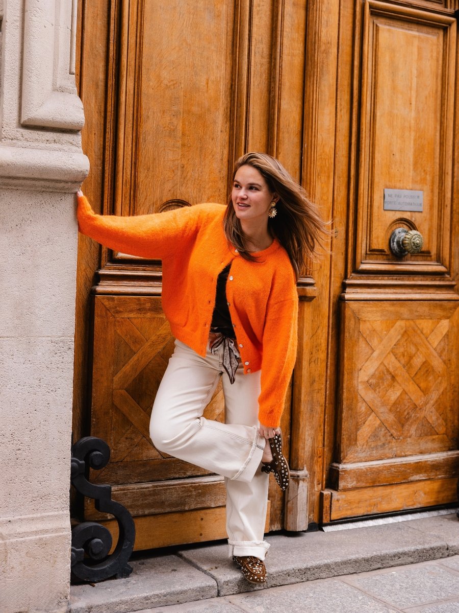 Sophie Cardigan | Oranje - Maison FAV