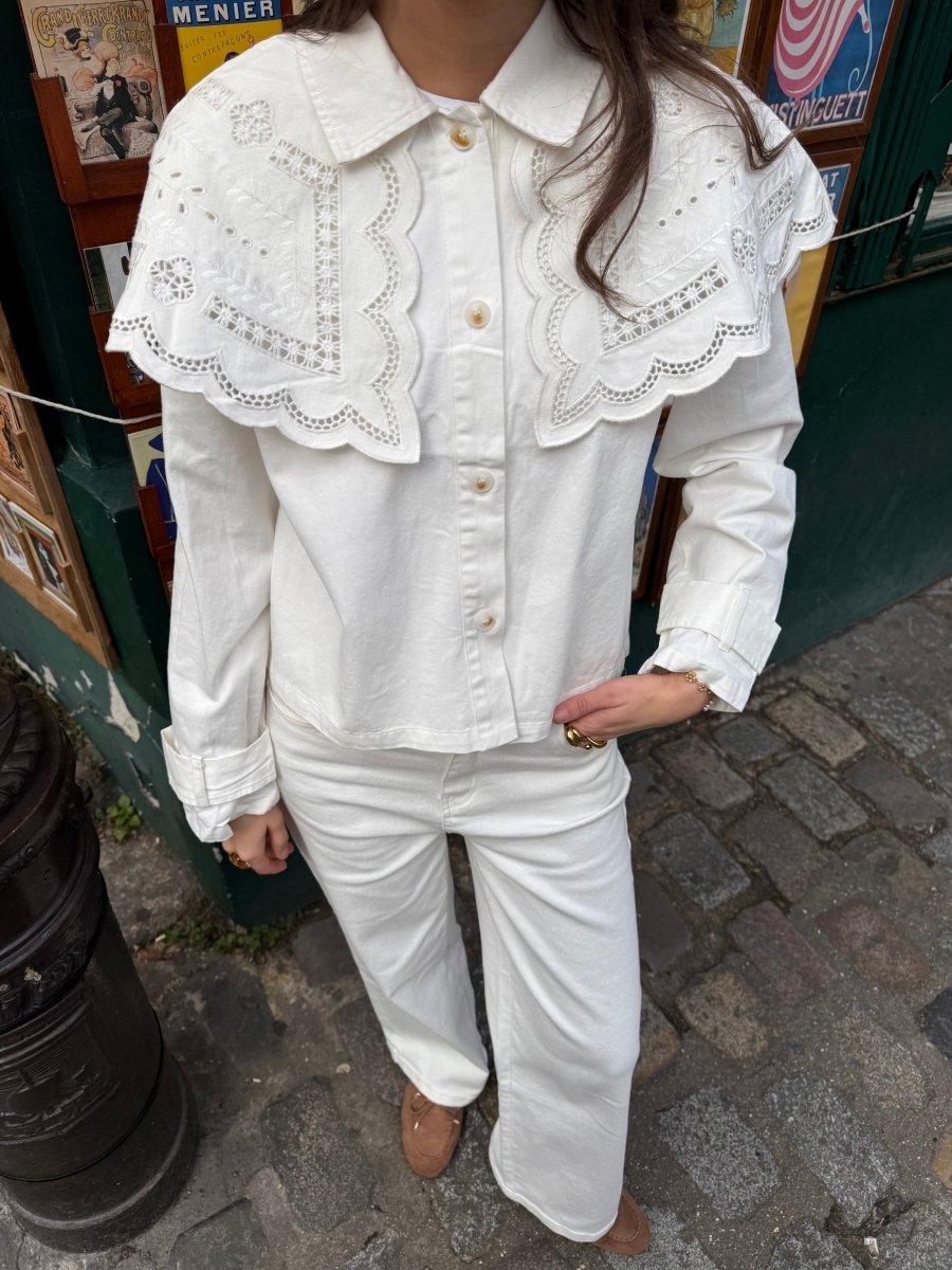 Sophie Denim Top - Maison FAV
