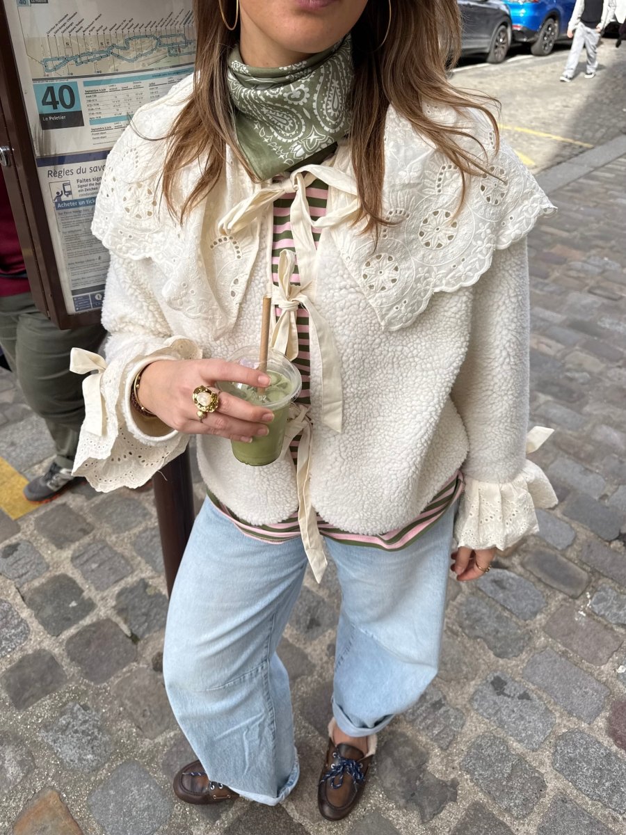 Sophie Teddy Ruffle Jacket - Maison FAV