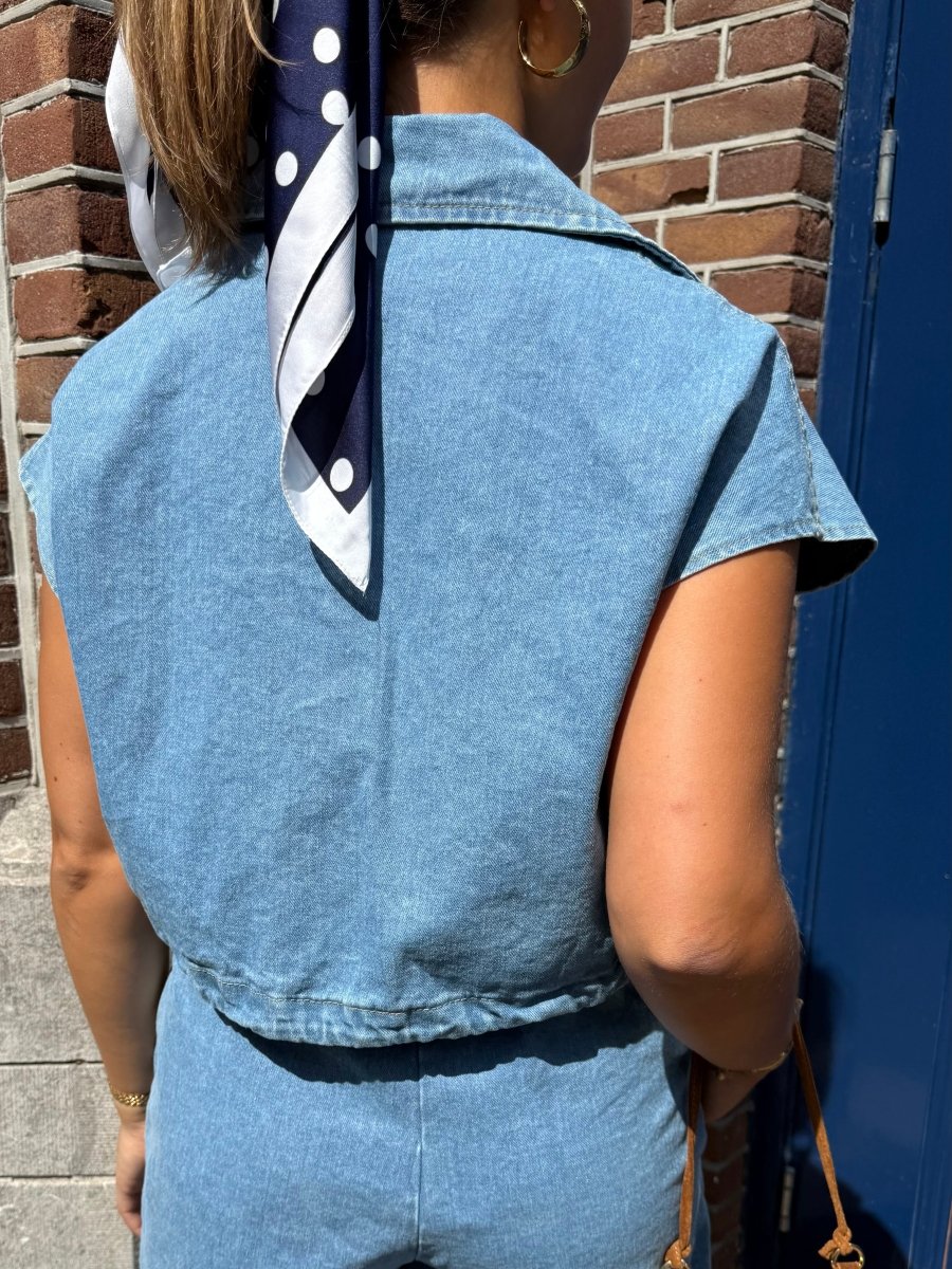 Tess Denim Top - Maison FAV