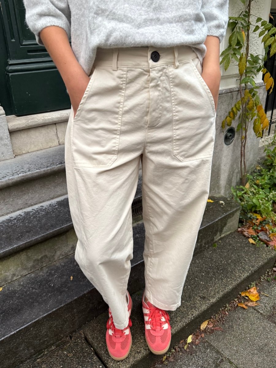 Yasmin Balloon Pants | Cream - Maison FAV