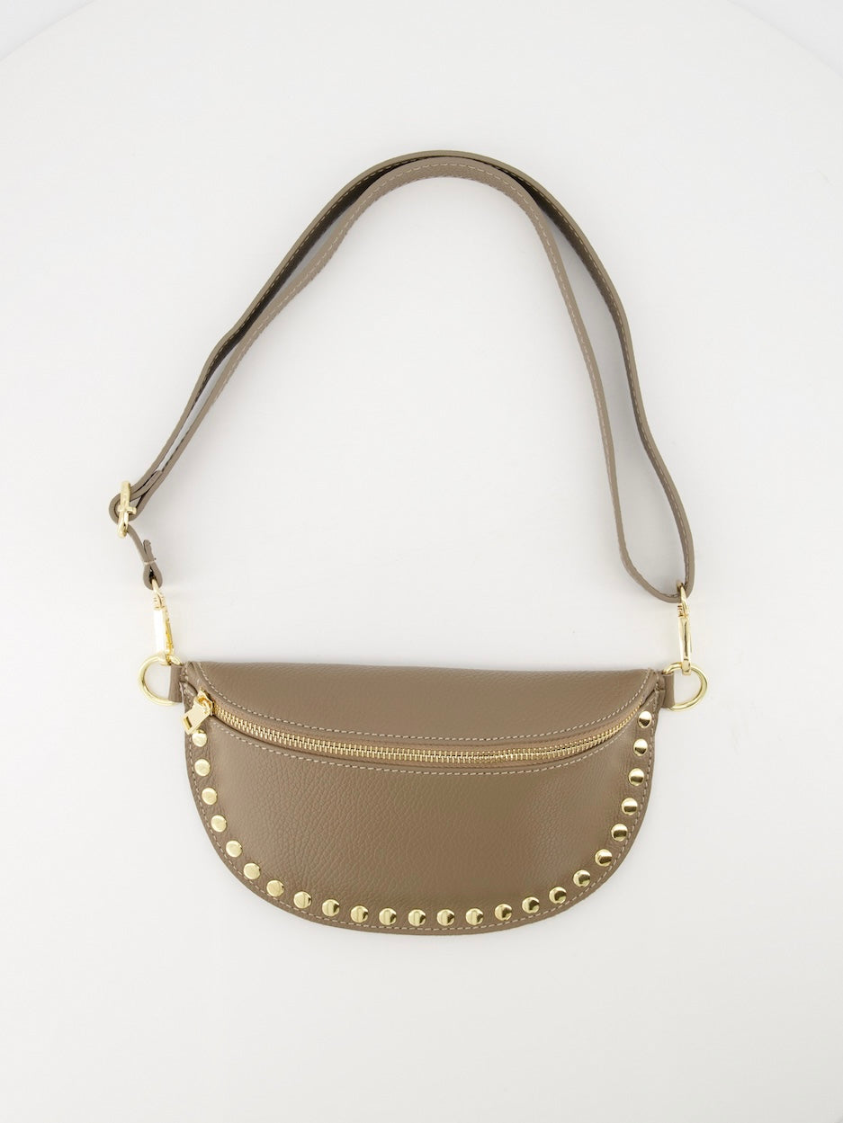 Cleo Leather Bag Crossbody | Taupe