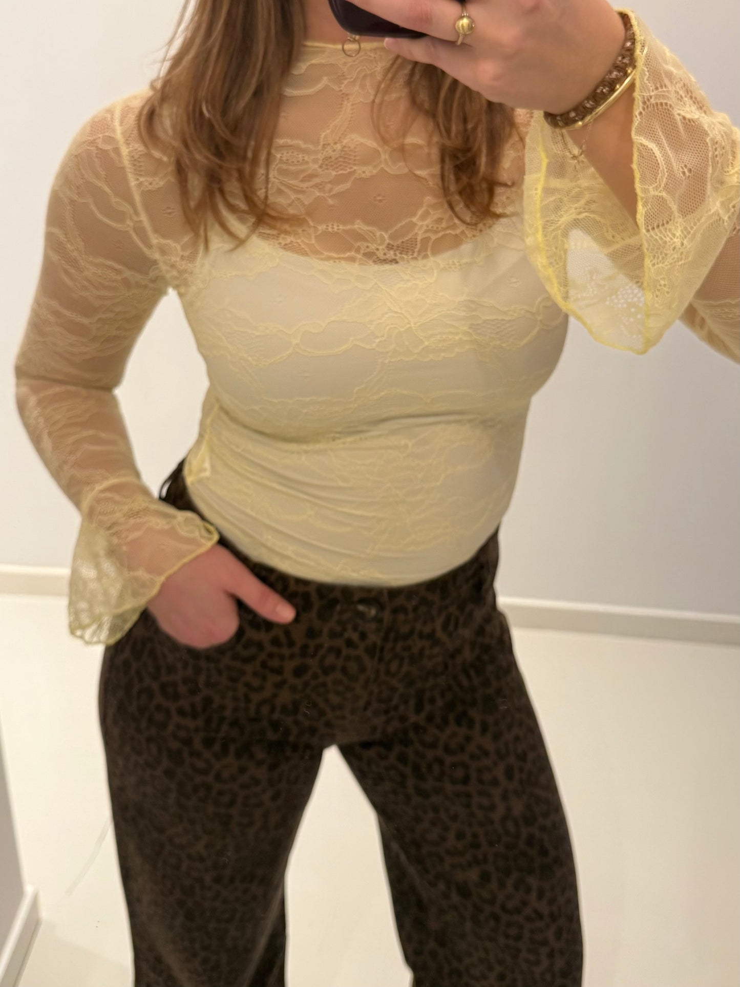 Monica Lace Top | Butter Yellow