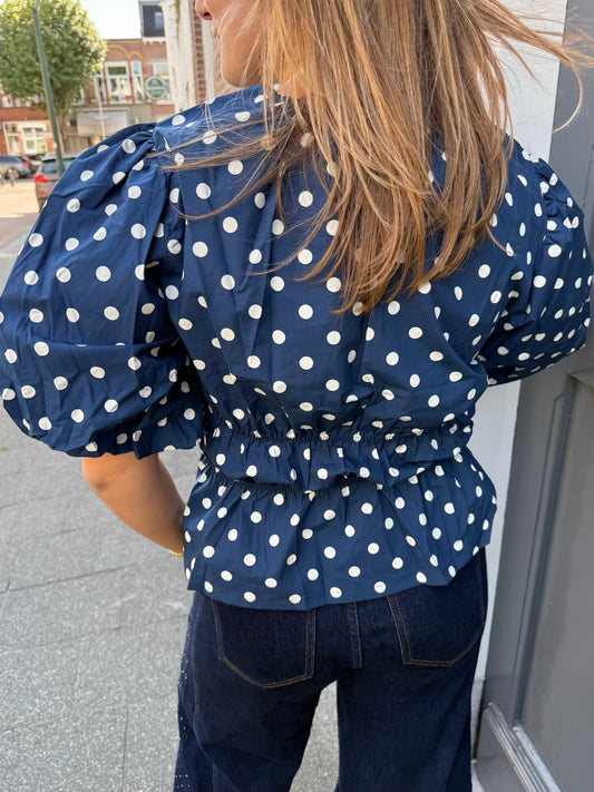 Dottie Blouse Top | Midnight Blue