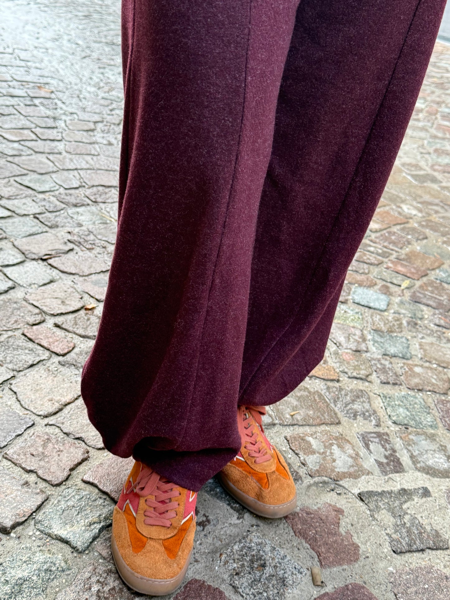 Cleo Knit Balloon Pants | Burgundy