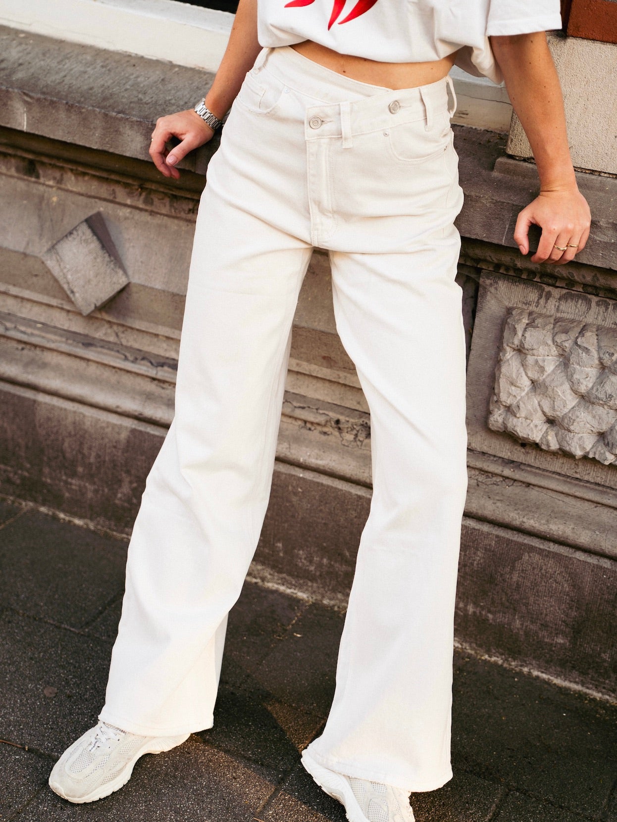 Izzi Cross Over Jeans Wide Leg