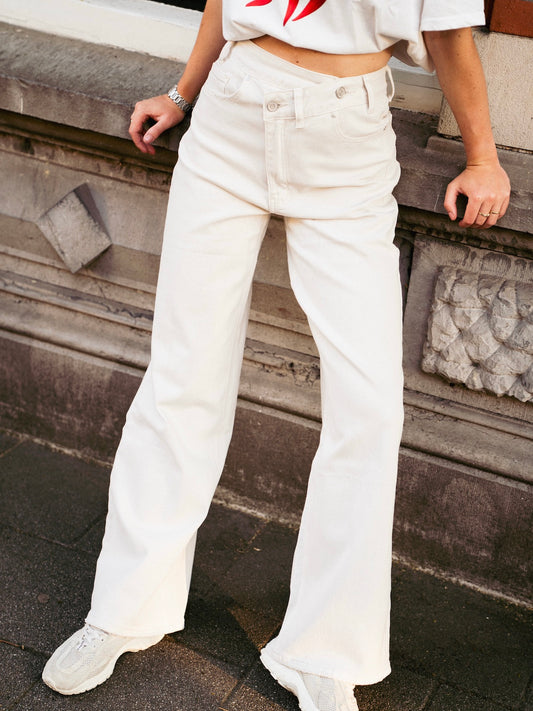 Izzi Cross Over Jeans Wide Leg