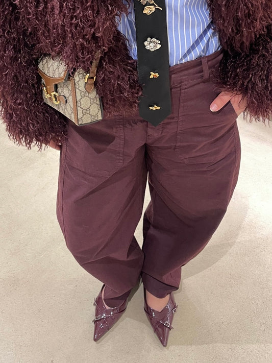 Yasmin Balloon Pants | Burgundy