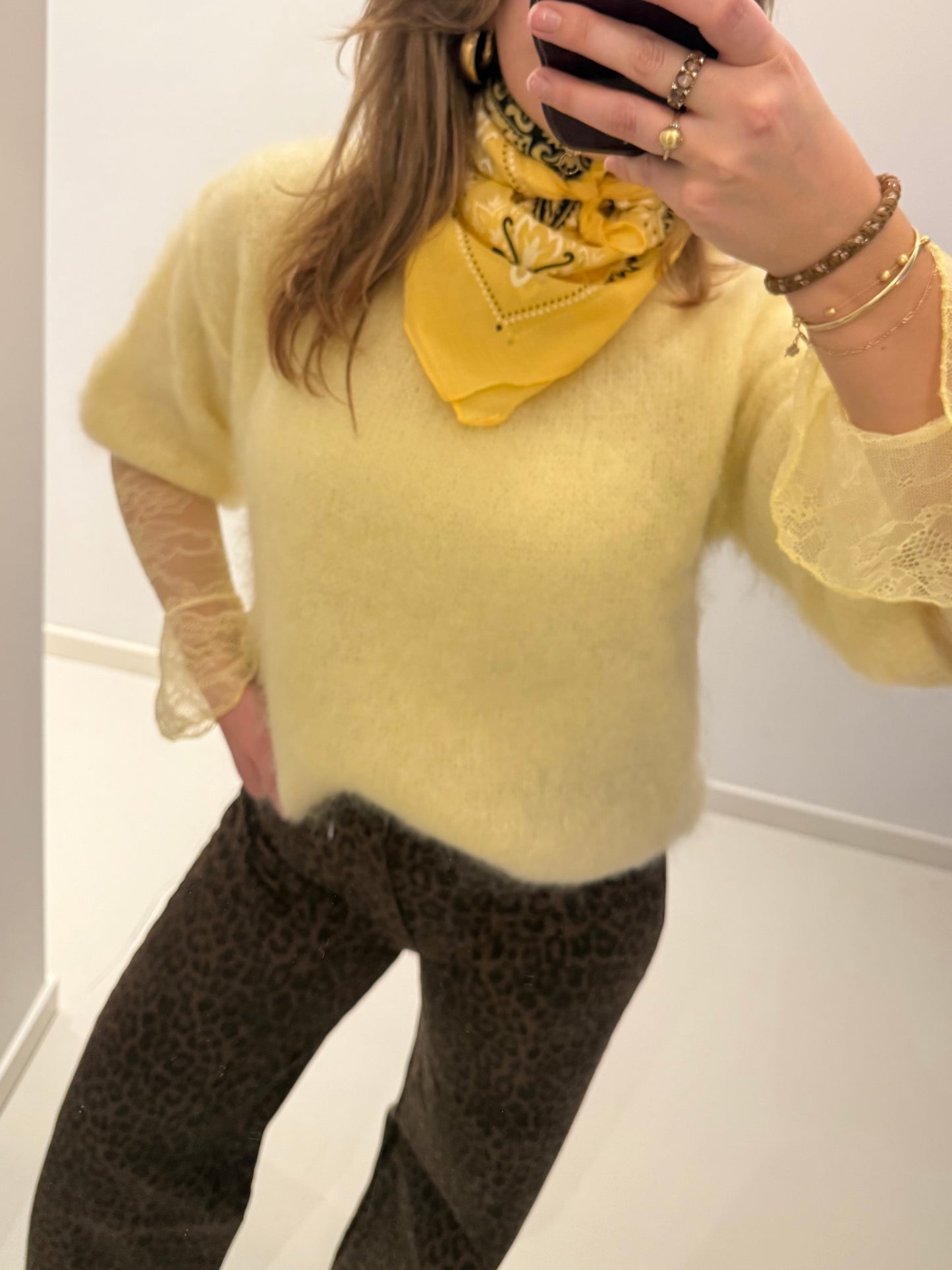 Monica Lace Top | Butter Yellow