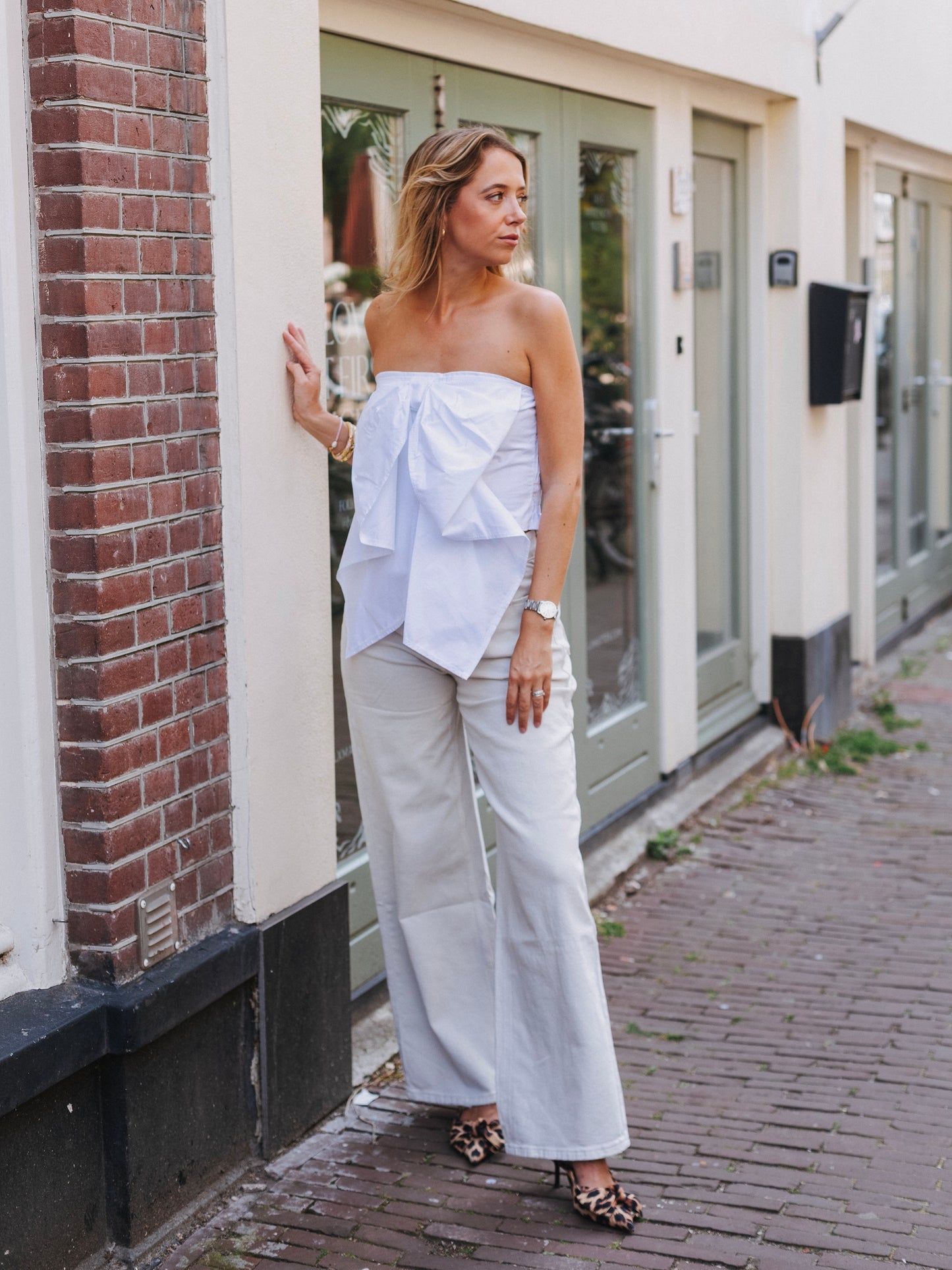 Izzi Cross Over Jeans Wide Leg
