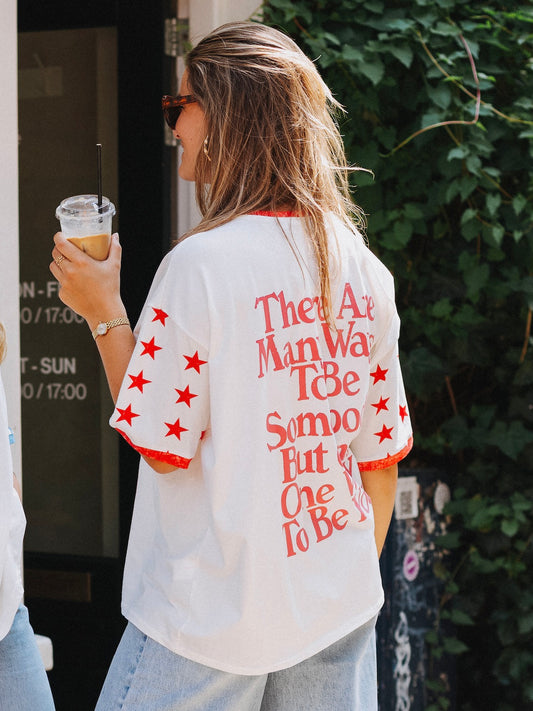 Senn T-shirt Stars (Raspberry Red)