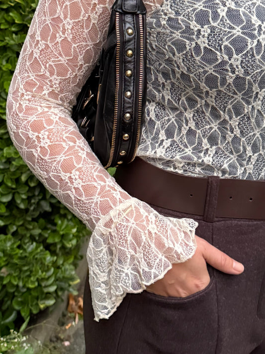 Maeve Lace Top - Cream