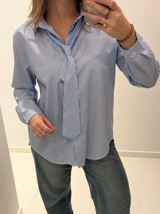 Tie Blouse | Blue