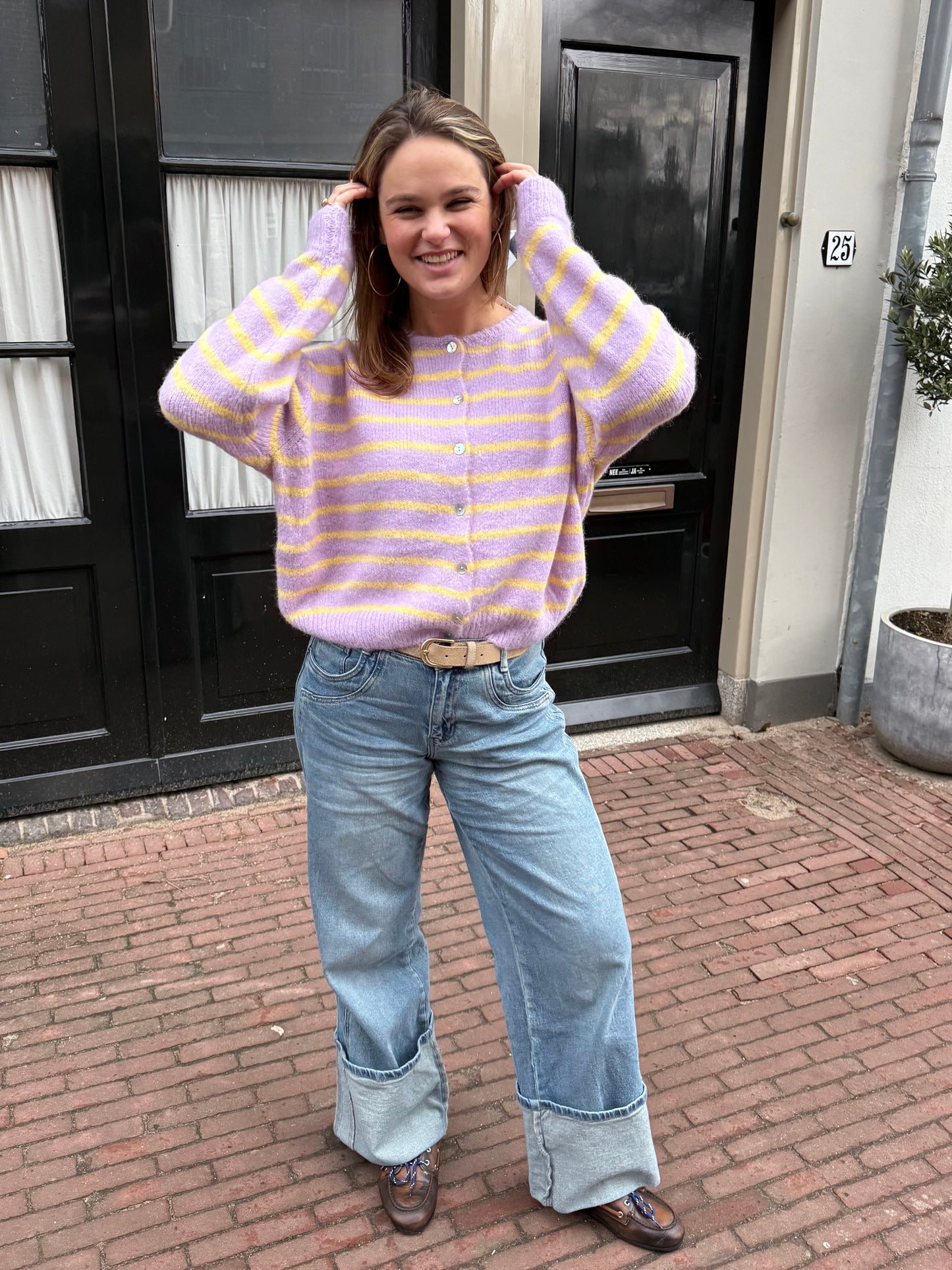 Ezra Knit Vest | Paars